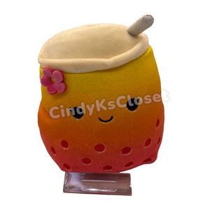 NEW Squishmallows Official Kellytoy Plush 5 inch Bergit the Pink Boboa Tea